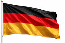Carica l'immagine nel visualizzatore di Gallery, Bandiera della Germania, articolo per fan, diverse dimensioni, nera-rossa-dorata, con buchi in metallo per appenderla, E