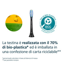 Carica l'immagine nel visualizzatore di Gallery, PHILIPS Sonicare C3 Premium Plaque Defence, testine di ricambio originali, nero, confezione da 2, HX9042/88, Nuovo, 2 Te