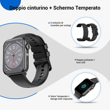 Carica l'immagine nel visualizzatore di Gallery, Smartwatch Uomo Donna, Orologio Smartwatch con LED Torcia, Effettua/Risposta Chiamate, Orologio Intelligente con DIY Qua