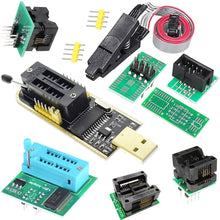 Carica l'immagine nel visualizzatore di Gallery, Programmatore USB CH341A SOP8 SOIC8 Test Clip 1.8V Scheda adattatore SOP8 150mil 200mil SOP16 300mil 24 25 chip programm