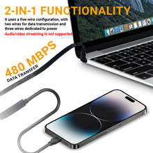 Carica l'immagine nel visualizzatore di Gallery, Cavo Prolunga USB C 90 Gradi, 15cm Type C Maschio Femmina Piatta Prolunga in Silicone, Supporta Trasferimento Dati e Ric