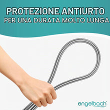 Carica l'immagine nel visualizzatore di Gallery, Engelbach® Tubo doccia flessibile 1,5m in acciaio inox - Con attacco standard - Flessibile e testato per l'acqua potabil