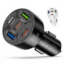 Carica l'immagine nel visualizzatore di Gallery, Caricatore Auto USB C Accendisigari 65W, Presa Multi USB Rapida a 5 Porte