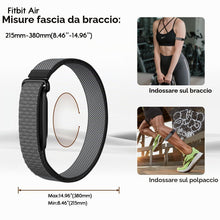 Carica l'immagine nel visualizzatore di Gallery, Cinturino Lungo Intrecciato Compatibile con Google Fitbit Air Cinturino Bicipite, Cinturino da Braccio (Adatto per 21,5 