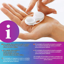 Carica l'immagine nel visualizzatore di Gallery, Lenti a contatto blu naturali e molto coprenti SILIKON COMFORT NEWNESS colorato Viola Blue + contenitore di GLAMLENS - 1