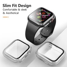 Carica l'immagine nel visualizzatore di Gallery, Amzpas 【2 PEZZI】 Cover per Apple Watch SE 40mm Series 6/ Series 5/ Series 4 40mm con Vetro Temperato,Copertura Completa 