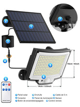 Carica l'immagine nel visualizzatore di Gallery, Luce Solare Led Esterno con Sensore di Movimento [228LED/3Modes] Luci Solari da Esterno con Telecomando, IP65 Impermeabi