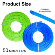 Carica l'immagine nel visualizzatore di Gallery, 2 Rotoli 2,4mm Filo per Decespugliatore Elettrico, 100 m Filo Decespugliatore in Nylon, Filo in Nylon per Tagliabordi Pr