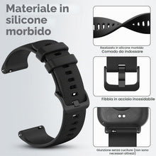 Carica l'immagine nel visualizzatore di Gallery, 22mm Cinturino per Xiaomi Redmi Watch 5 Active/5 Lite,Cinturino Morbido Silicone per Amazfit Active Max da Donna Uomo