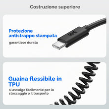 Carica l'immagine nel visualizzatore di Gallery, Cable Matters Cavo a spirale da USB-A USB-C, 1,2 m, 15 W