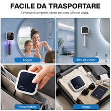 Carica l'immagine nel visualizzatore di Gallery, Spazzolino Igienizzante UV da Bagno, Asciugatura a 50 °C, Supporto con Disinfezione UV, Display LED, Fissaggio a Parete 