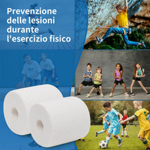 Carica l'immagine nel visualizzatore di Gallery, 2 Rotoli Benda Elastica Coesiva 20 Metri x 10CM Bende Elastiche per Bendaggio Fissaggio Mdicazione Fratture Leggere