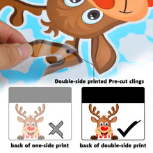 Carica l'immagine nel visualizzatore di Gallery, Adesivi natalizi per finestre, 256 pezzi, decalcomanie natalizie per vetro, riutilizzabili, double face, decorazioni per finestre, Babbo Natale, alce, pupazzo di neve, calze, albero di Natale e