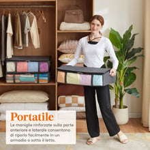 Carica l'immagine nel visualizzatore di Gallery, Lifewit Contenitori Sottoletto, Scatole Vestiti con Finestra Frontale Trasparente, Organizer per Armadi e Contenitori pe