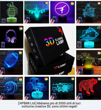 Carica l'immagine nel visualizzatore di Gallery, 3D Ginnastica Luce Della Notte Lampada 7/16 Cambiamento di Colore LED USB Power Telecomando Kids Toys Gift Decor Decoraz