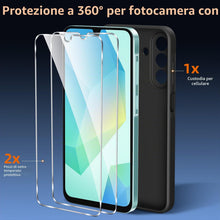 Carica l'immagine nel visualizzatore di Gallery, Cover Silicone per Samsung Galaxy A16 4G/5G con 2 Pezzi Vetro Temperato, Custodia Protettiva Ultrasottile in Morbido TPU