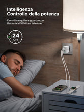 Carica l'immagine nel visualizzatore di Gallery, Caricatore USB C 40W 4-Porto Rapido Presa USB multipla PD &amp; QC3.0 Caricabatterie Veloce, Spina Alimentatore Spinotto Car