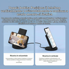 Carica l'immagine nel visualizzatore di Gallery, Xiaomi Caricatore Wireless 20W Stand, Ricarica Rapida Qi, Base di Ricarica Verticale/Orizzontale, USB-C, Compatibile iPh