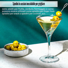 Carica l'immagine nel visualizzatore di Gallery, 60 Pezzi Spiedini Acciaio Inox per Barbecue, Spiedini per Carne 10cm,