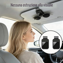 Carica l'immagine nel visualizzatore di Gallery, Portaocchiali Auto Parasole 2 Pezzi Acciaio Apertura Molla