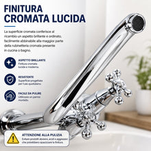 Carica l'immagine nel visualizzatore di Gallery, Topolenashop Canna di Ricambio Cromata 25CM per Rubinetto a Muro Becco Girevole Universale per Miscelatore Cucina o Vasc