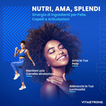 Carica l'immagine nel visualizzatore di Gallery, Vitastrong Collagene Idrolizzato con Vitamina C 2000mg, Acido Ialuronico