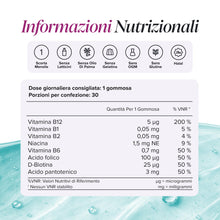Carica l'immagine nel visualizzatore di Gallery, Vitamina B12 Bambini | 30 Gommose | Complesso di Vitamina B | Novomins