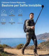 Carica l'immagine nel visualizzatore di Gallery, 120cm Invisible Selfie Stick Alluminio, Bastone Allungabile Autodifesa per Insta360,per GoPro,DJI, Action Camera,Bastone