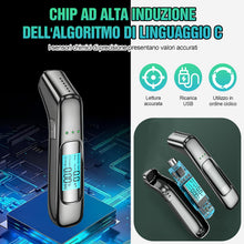 Carica l'immagine nel visualizzatore di Gallery, Etilometro Portatile Certificato,Alcol Test con LED ad Alta Definizione e Chip ad Alta Sensibilità,Adatto per Uso Domest