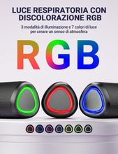 Carica l'immagine nel visualizzatore di Gallery, UOHHBOE Cassa Bluetooth Portatile 15W Potente IPX5 con Luci RGB