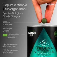 Carica l'immagine nel visualizzatore di Gallery, Spirulina e Clorella Bio 1800mg - 600 Compresse (+3 Mesi)