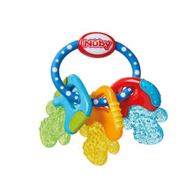 Carica l'immagine nel visualizzatore di Gallery, Nuby - Chiavi da dentizione IcyBite - Favorisce la visione e le capacit motorie - Anello da dentizione in gel ICE per ba