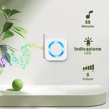 Carica l'immagine nel visualizzatore di Gallery, SURFOU Campanello Senza Fili Impermeabile per Esterni, Campanello Rumoroso Wireless a Lunga Distanza di 400 m per la Cas