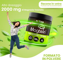 Carica l'immagine nel visualizzatore di Gallery, NÄTOO Magnesio L Treonato Polvere Alto Dosaggio Magtein® 60g Integratore Magnesio L Treonato Puro 2000 Mg Magnesium L Th