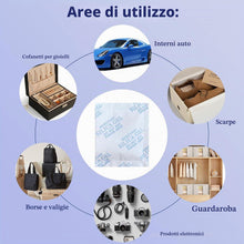 Carica l'immagine nel visualizzatore di Gallery, 50 x 10 g di essiccante in gel di silice, forte assorbimento dell'umidità, sacchetti in gel di silice contro l'umidità p