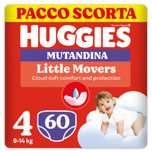 Carica l'immagine nel visualizzatore di Gallery, Huggies Little Movers Mutandina, 60 Pannolini Mutandina, Taglia 4 (7-18 Kg)