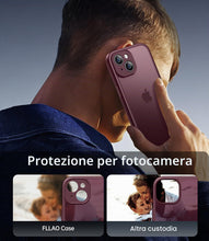 Carica l'immagine nel visualizzatore di Gallery, FLLAO Cover iPhone 15 con Vetro Temperato - Borgogna
