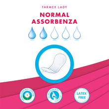 Carica l'immagine nel visualizzatore di Gallery, Farmex Pannolino Lady Assorbente Incontinenza – Assorbenza Normal con Tecnologia Odor Free per Incontinenza Leggera – De