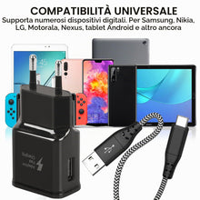 Carica l'immagine nel visualizzatore di Gallery, 15W Caricabatterie Ricarica Rapida Caricatore USB per Samsung A51 A71 S21 Plus Ultra A52 A72 5G A50 A20E A30S M20 M30S,X