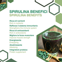Carica l'immagine nel visualizzatore di Gallery, ERBOTECH Spirulina BIO in Compresse, Confezione da 200g, circa 800 Capsule, Alga 100% Biologica, Pura e Vegana, Fonte di