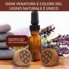 Carica l'immagine nel visualizzatore di Gallery, Diffusore di oli essenziali per auto, diffusore per aromaterapia, mini diffusori in legno, per oli essenziali, diffusore