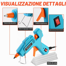 Carica l'immagine nel visualizzatore di Gallery, Pistola Colla a Caldo Mini: DEKO 50W Pistola a Caldo per Crafting con 85 Pezzi 7mm×120mm Colla a Caldo, per Scuola, DIY,