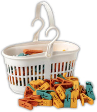 Carica l'immagine nel visualizzatore di Gallery, IPEA Mollette per il Bucato con Cestino in Plastica - 36 PEZZI - Super Leggero con Ganci - Mollette Colorate con Cestello per Appendere e Stendere Vestiti, Biancheria, Accessori - Stendibiancheria