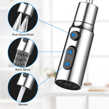Carica l'immagine nel visualizzatore di Gallery, OSDUE Kit Aeratore, Rubinetto da Cucina Testa a Spruzzo, 360 ° Girevole Lavello Rubinetto Gorgogliatore, G1/2 Filtro Per