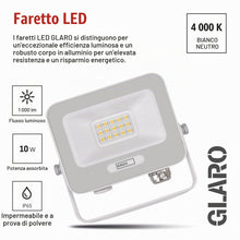 Carica l'immagine nel visualizzatore di Gallery, EMOS - Faretto LED in alluminio GLARO 10 W - Proiettore impermeabile IP65 per ambienti umidi ed esterni - Super luminoso