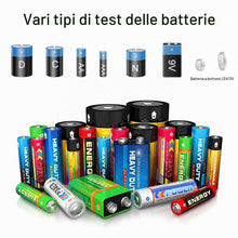 Carica l'immagine nel visualizzatore di Gallery, Tester Batteria Universale, Semplice Tester Universale per Batterie AA, AAA, C, D, 9V, 1.5V, Misuratore di Batteria Velo