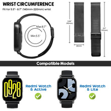 Carica l'immagine nel visualizzatore di Gallery, Cinturino in Metallo Compatibile con Xiaomi Redmi Watch 5 Active e 5 Lite
