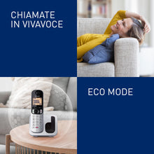 Carica l'immagine nel visualizzatore di Gallery, Panasonic KX-TGC250JTS Telefono Cordless Digitale, Unità Base e Ricevitore Singolo, ID Chiamante, Blocco Chiamate Indesi