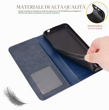 Carica l'immagine nel visualizzatore di Gallery, LEYAN Cover per Motorola Moto E7 Plus, Custodia Folio in Pelle Flip Wallet Libro Case con Portafoglio, Premium PU/TPU Ma