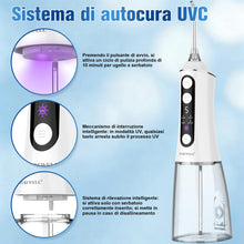 Carica l'immagine nel visualizzatore di Gallery, TUREWELL Idropulsore Dentale Portatile with UV Mode, Irrigatore Orale